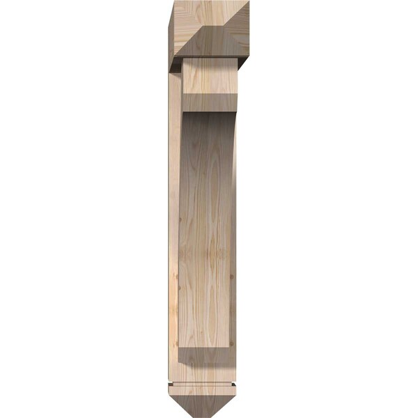 Legacy Arts And Crafts Smooth Bracket W/ Offset Brace, Douglas Fir, 7 1/2W X 36D X 44H